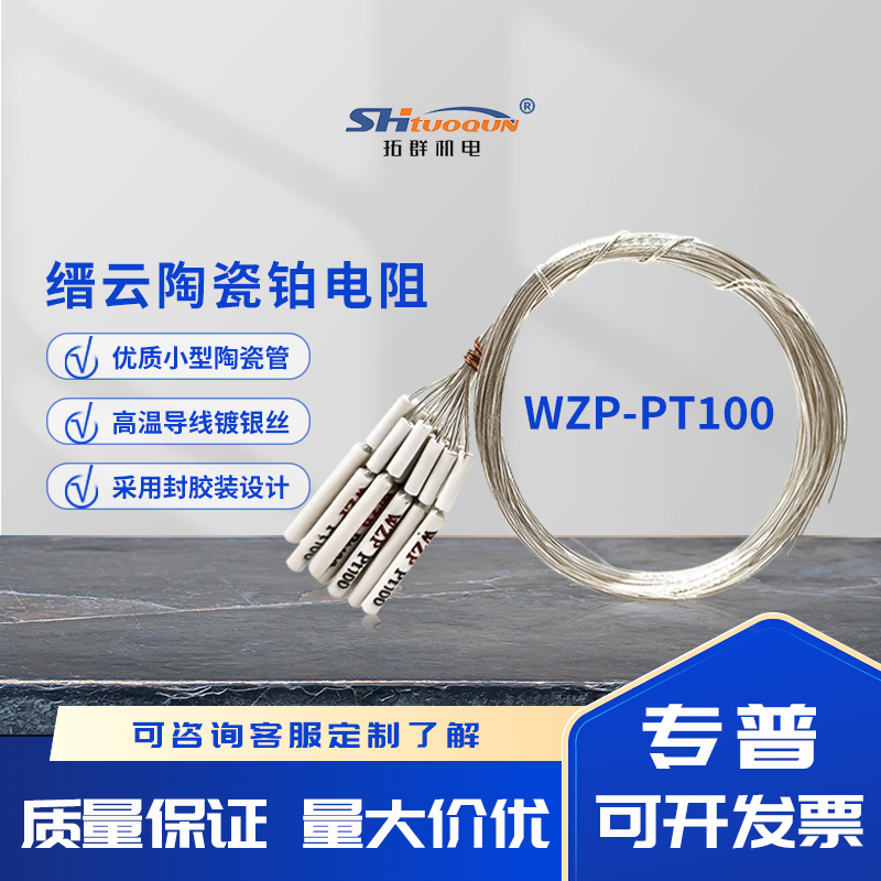 拓群高精度A级PT100温度传感器 铂电阻 缙云热电阻陶瓷电阻芯