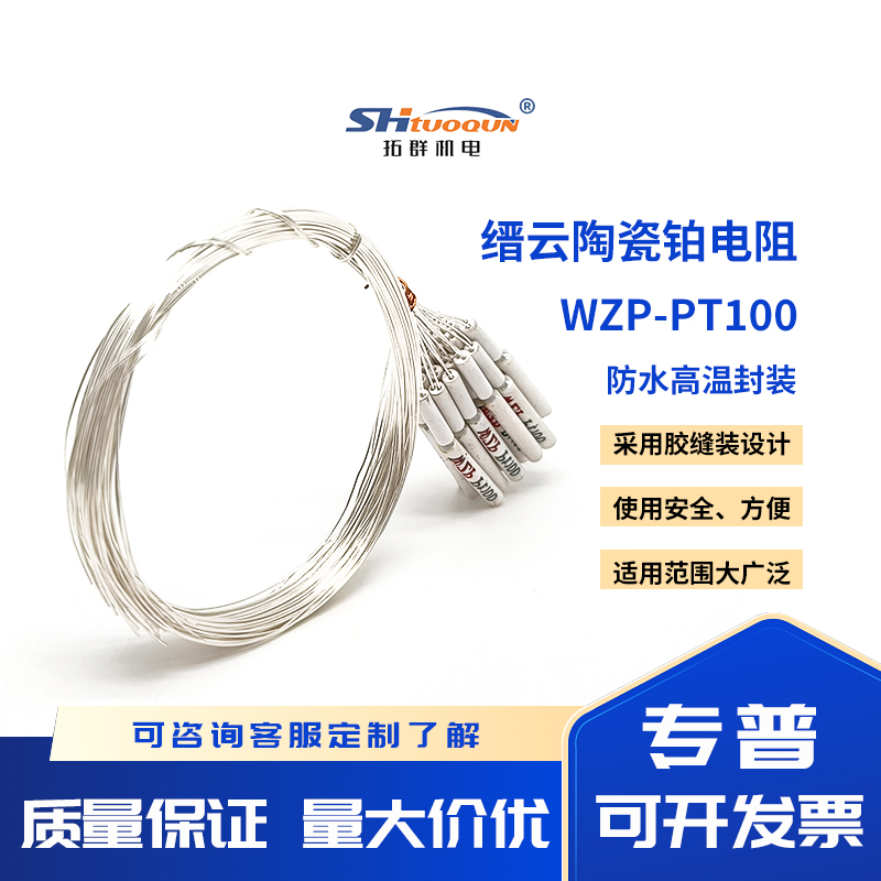 拓群高精度A级PT100温度传感器 铂电阻 缙云热电阻陶瓷电阻芯