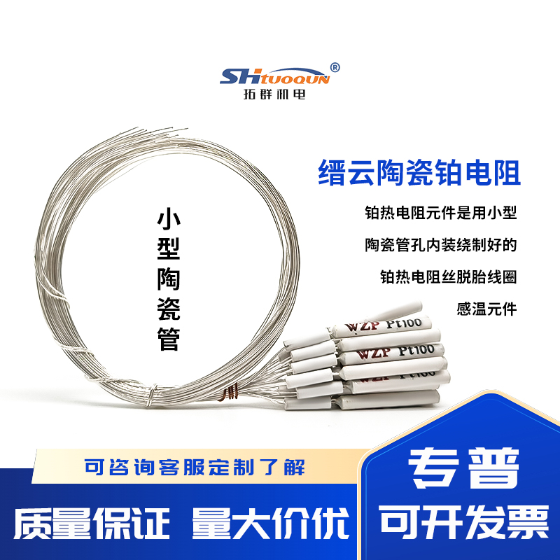 拓群高精度A级PT100温度传感器 铂电阻 缙云热电阻陶瓷电阻芯